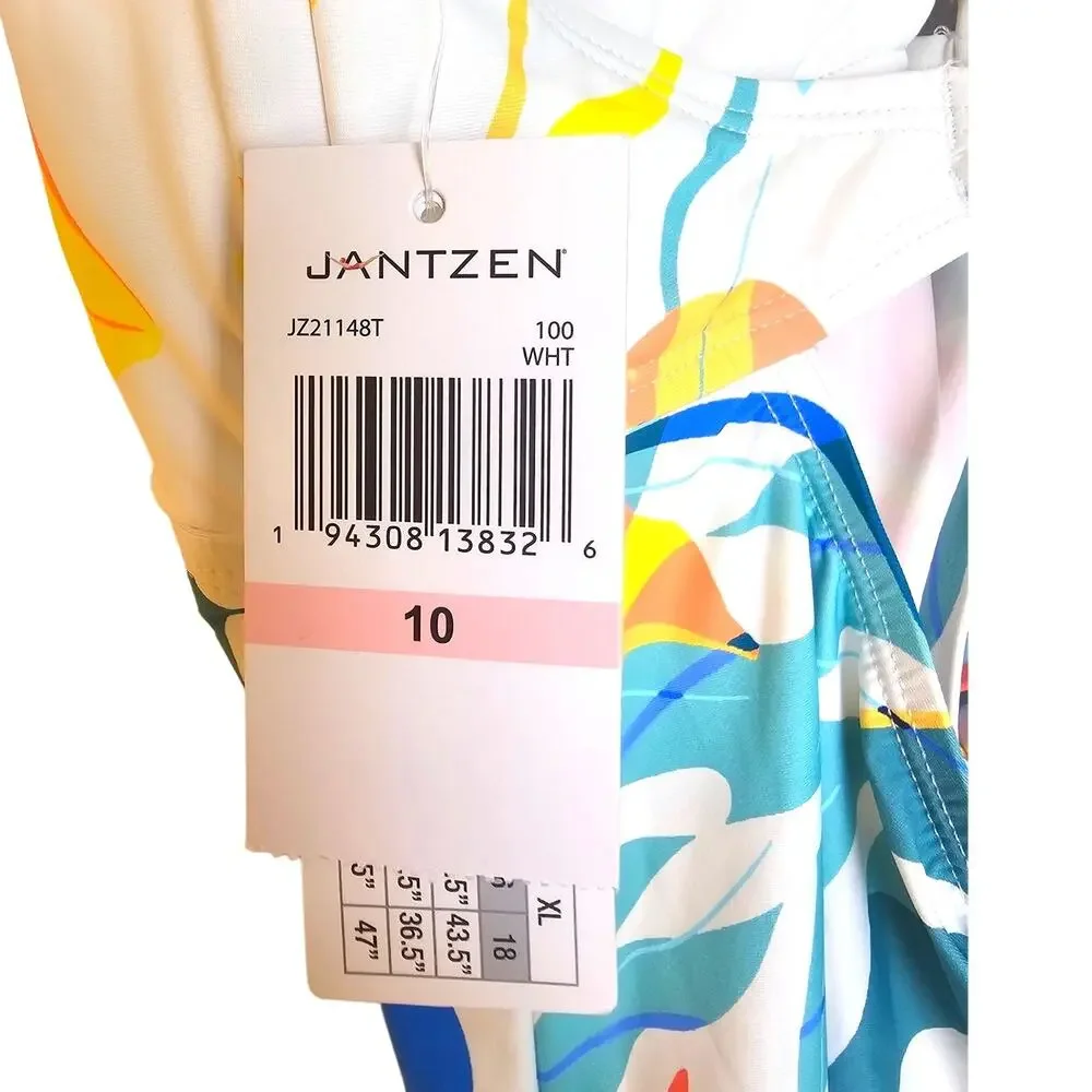 Jantzen Women's NWT Tropical Print Tankini Swimsuit Top
